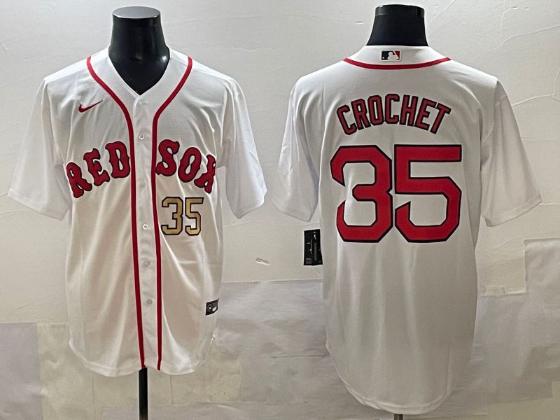 Men 2025 Boston Red Sox #35 Crochet White Game Nike MLB Jersey style 4->boston red sox->MLB Jersey